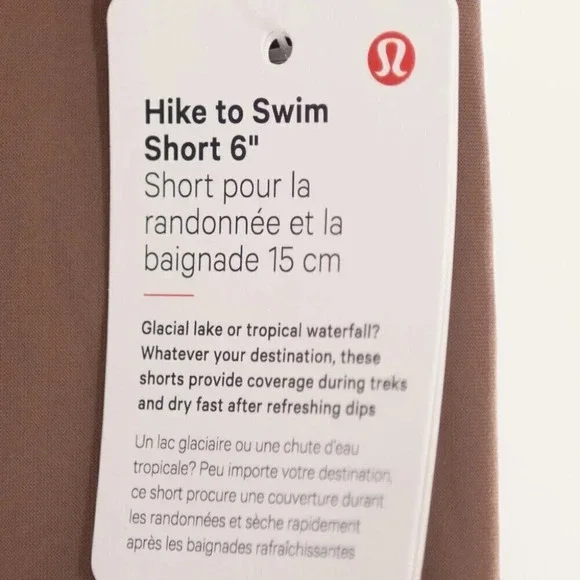 Lululemon Hike to Swim Short 6" Charged Indigo / Dark Oxide / 4 NWT - Picture 6 of 12